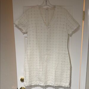 White Textured Dress